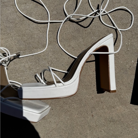 EGO White High Heels - Picture 4 of 5